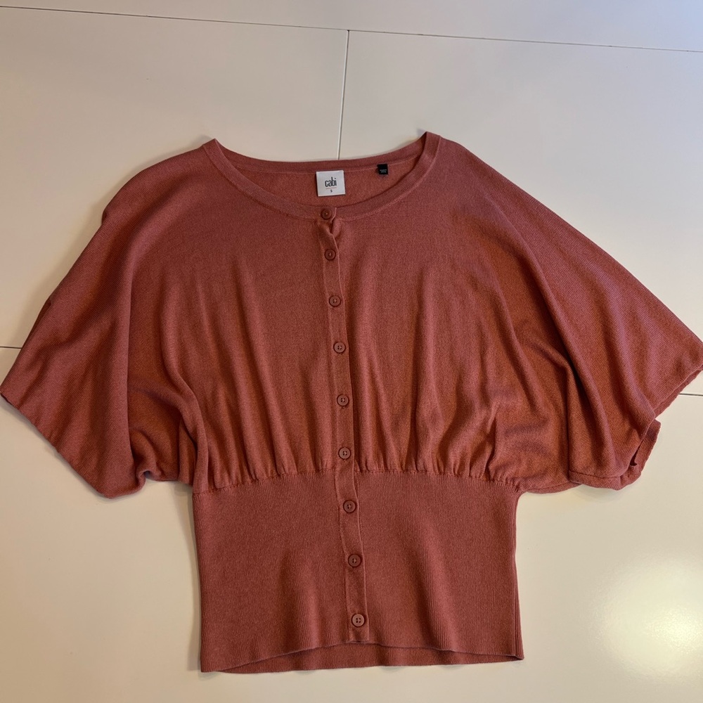 CAbi rose pink Button-Down Top